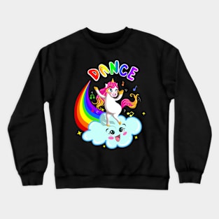 Unicorn Dancing on a Cloud Crewneck Sweatshirt